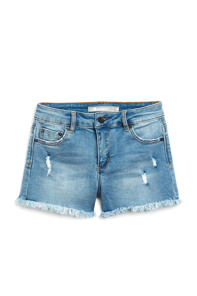 Brittany - 5 Pockets Fray Shorts With Destruction