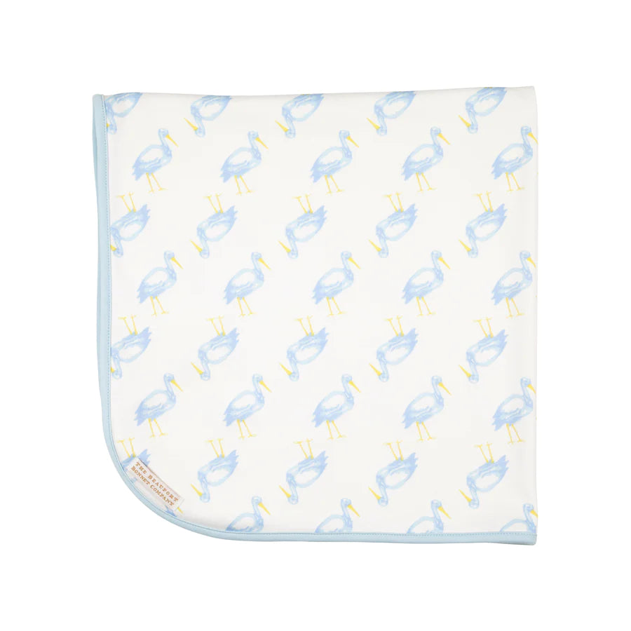 Baby Buggy Blanket Sir Proper Stork With Buckhead Blue