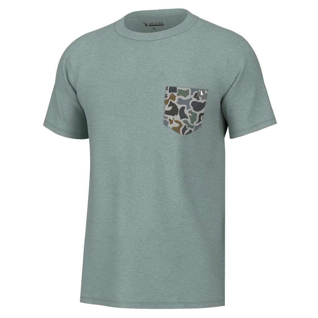 Youth Heather Blend Crew- Mist/Localflage