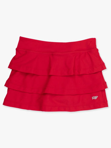 Red Active Skort