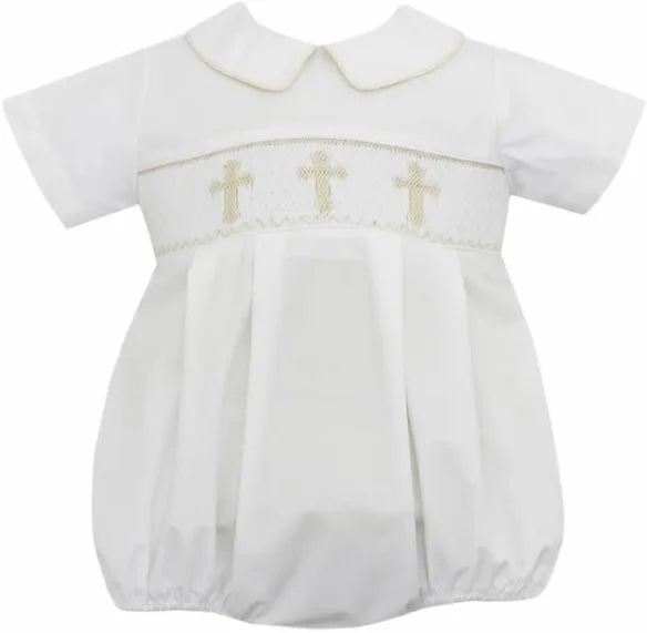Cross Boys Smocked Bubble
