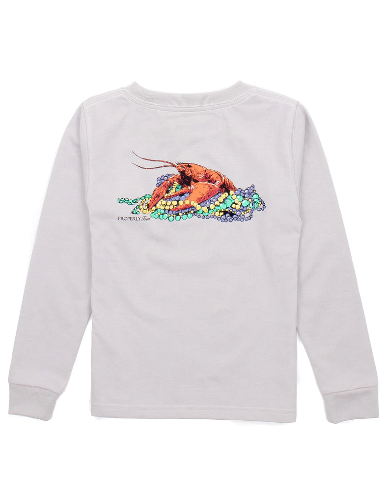 Mardi Crawfish Long Sleeve Tee