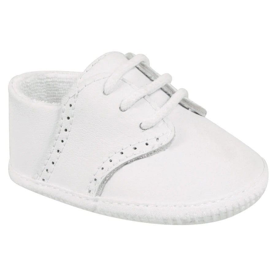 White Leather Saddle Oxfords