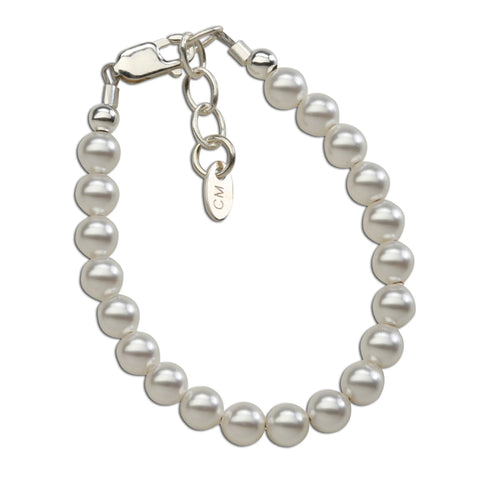 Sterling Silver Pearl Baby Bracelet for Kids