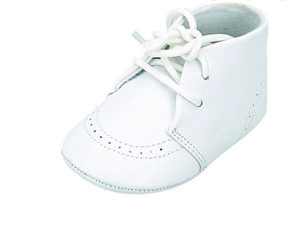 LACE-UP BABY BOOTIE - WHITE