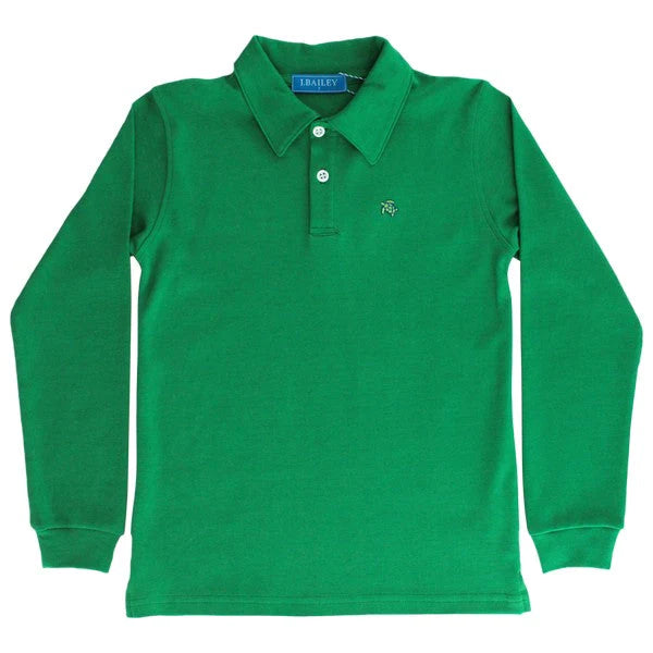 Harry Long Sleeve Green Polo