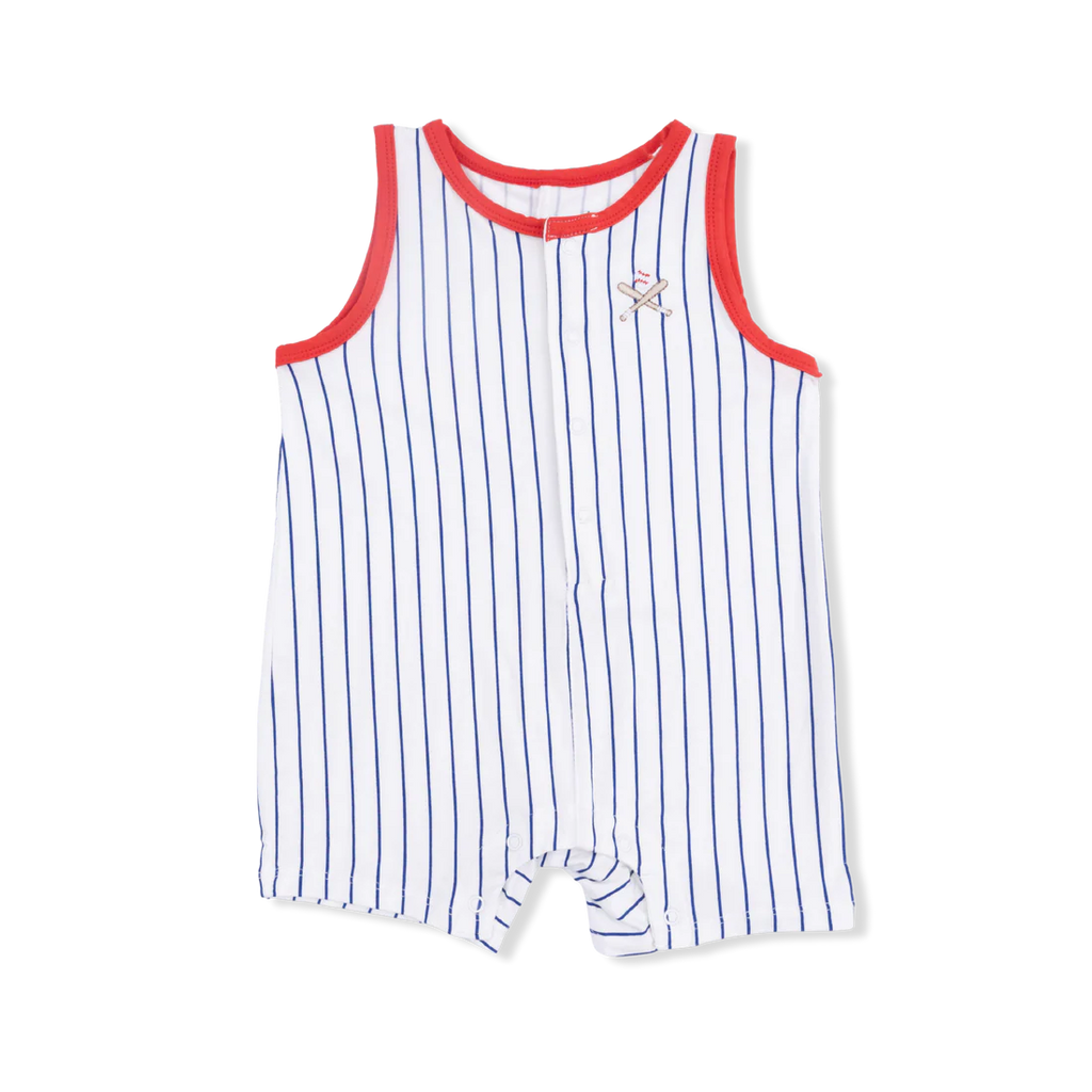 Baseball Stripe Sleevless Shortie