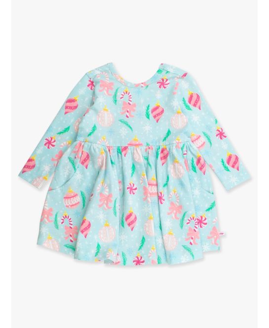 Ornament Dreams Knit LS Twirl Dress