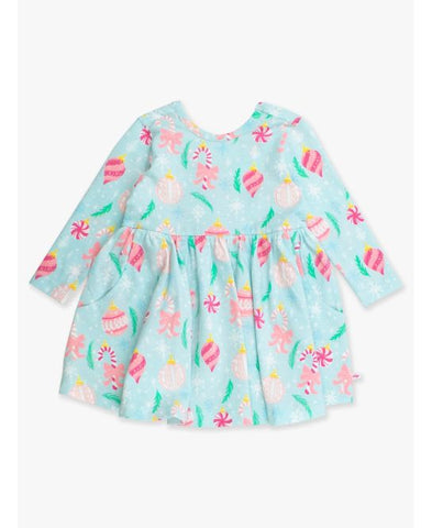 Ornament Dreams Knit LS Twirl Dress