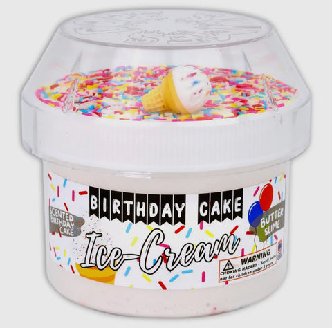 Birthday Cake Ice Cream Slime