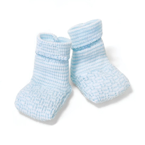 Solid Blue Knit Booties