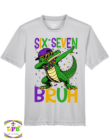 67 Bruh Gator Mardi Gras Performance Tee