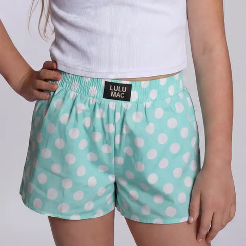 Mint Polka Dot Shorts