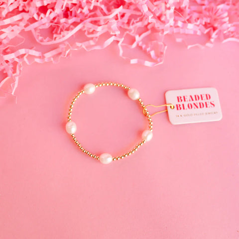 Poppi Pearl Bracelet in Gold