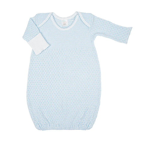 Lap Shoulder Gown Solid Blue