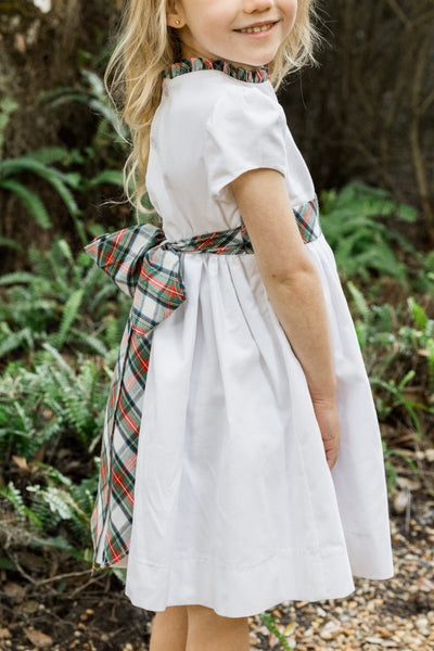 Evergreen/White Corduroy - Dress