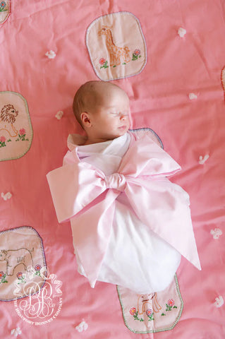 Bow Swaddle- Palm Beach Pink