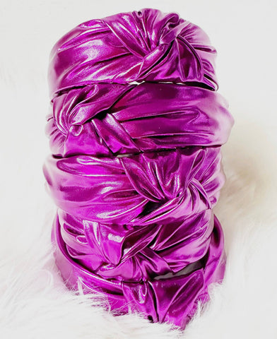 Purple Metallic Knot Headband