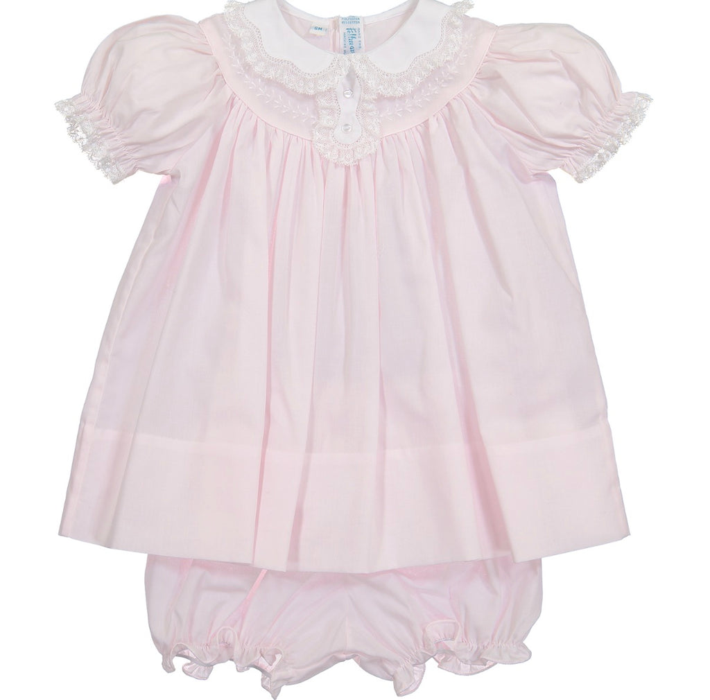 Vintage Scalloped Lace Collar Dress