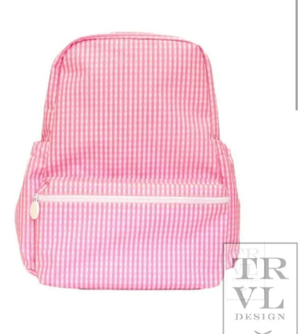 Pink Gingham Mini Backer Backpack