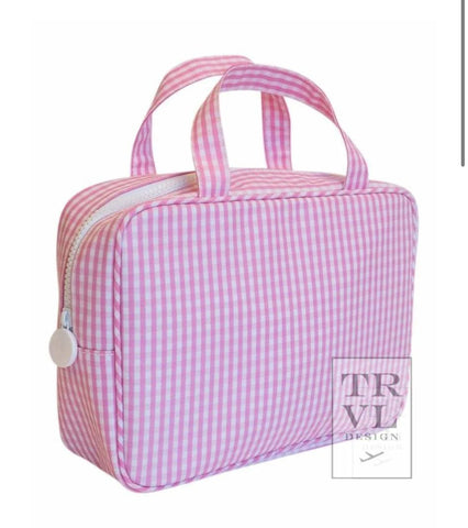 Carry On -Pink Gingham