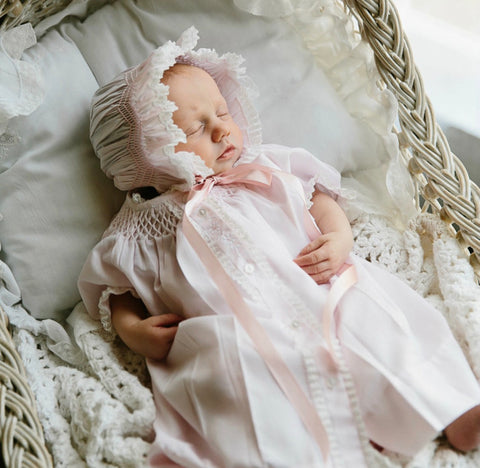Honeycomb Smocked Yoke Daygown
