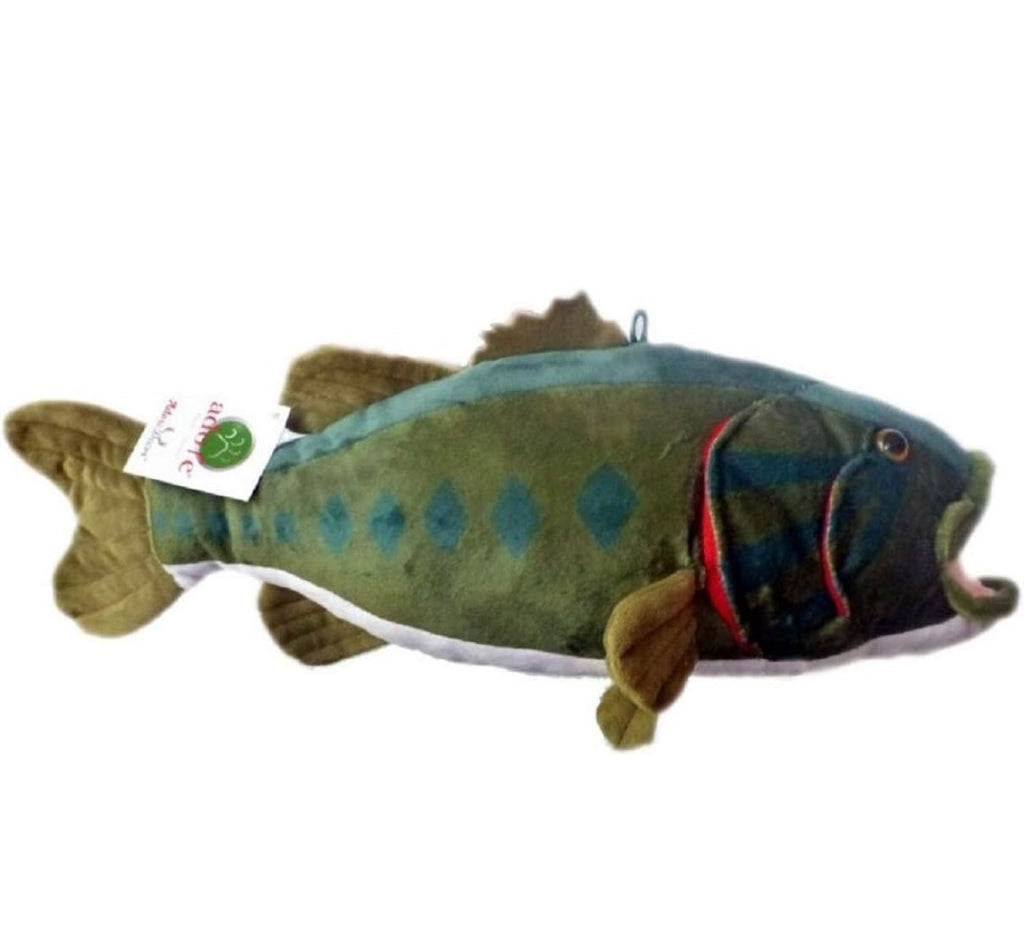 17" Cranky The Largemouth Bass Fish Stuffed Animal Plush Walltoy Wall Mount