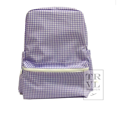 Lilac Gingham Backpacker Backpack