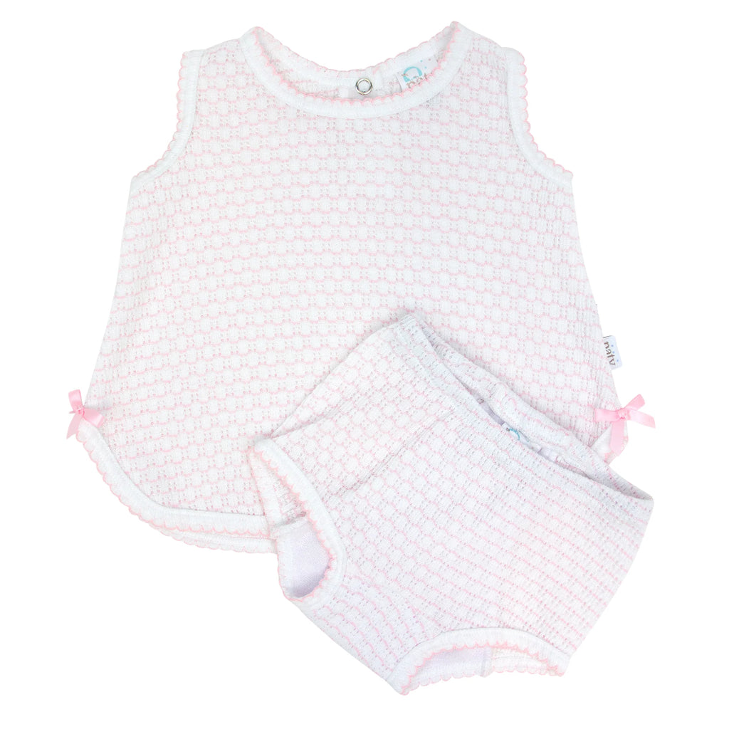 Paty Knit Pinstripe Diaper Set
