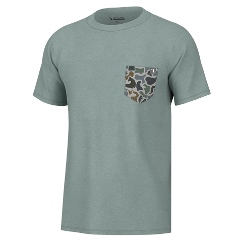 Youth Heather Blend Crew- Mist/Localflage