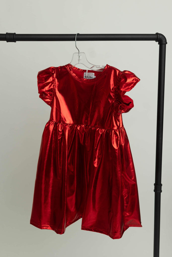 Red Metallic Dress