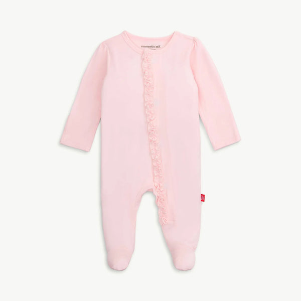 Baby Pink Ruffle Magnetic Me Footie