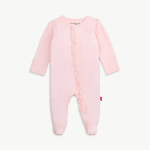 Baby Pink Ruffle Magnetic Me Footie