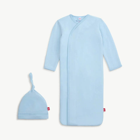 Baby Blue Magnetic Me Gown + Hat Set