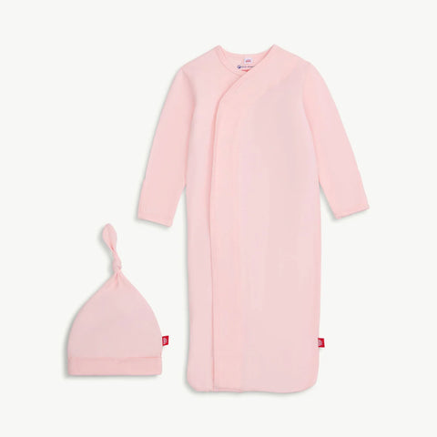 Baby Pink Magnetic Me Gown + Hat Set