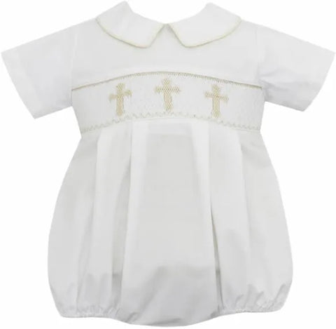 Cross Boys Smocked Bubble