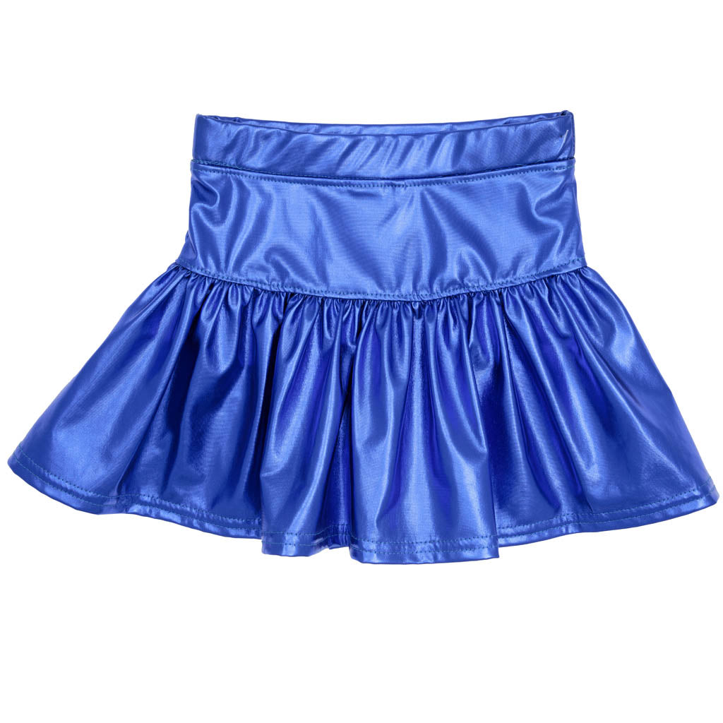 Blue Metallic Skort