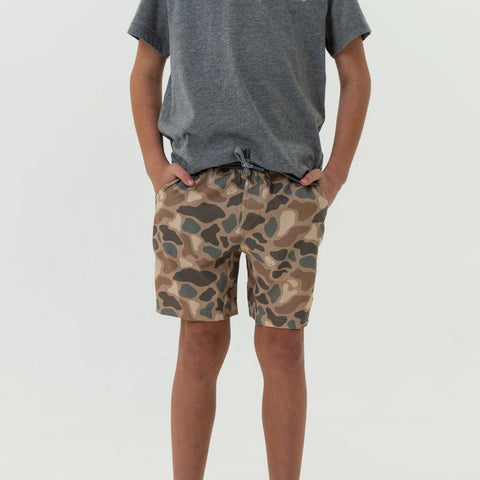 Youth Athletic Short= Pintail Camo