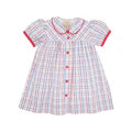 Tabitha's Teacher's Pet Dress Whitehall Windowpane With Richmond Red