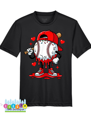 Baseball Drip Valentine Performance Tee