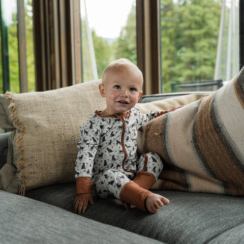 Baby Zip Up- Ducks & Dogs
