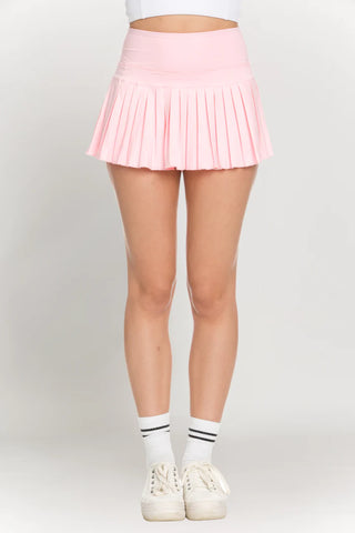 Baby Pink Pleated Tennis Skirt