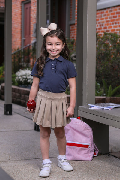 Pleated Khaki Skort