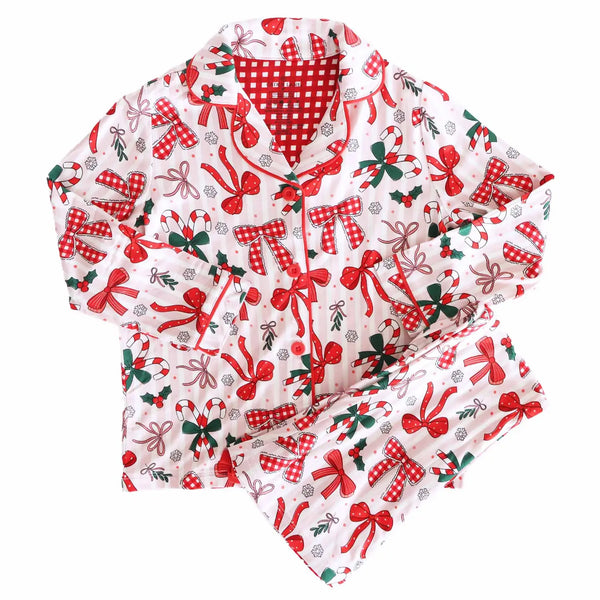 Girl's Two Piece Flare Lounge Set | Bow What Fun