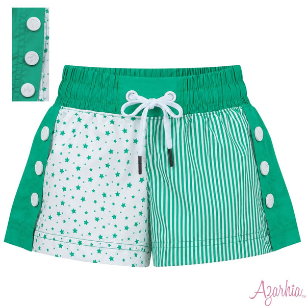 Color Block Shorts- Green