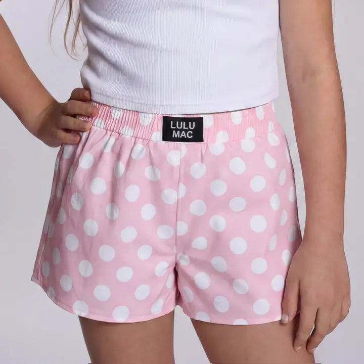 Light Pink Polka Dot Shorts