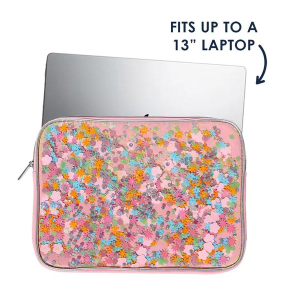 Flower Shop Confetti Laptop Sleeve/Chrome Book and Carrying Case