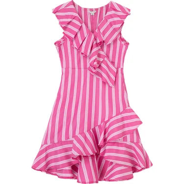 Hi-Low Pink Stripe Dress