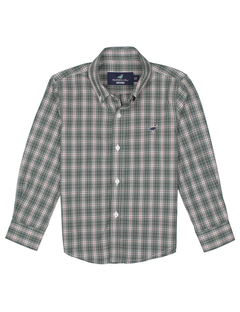 Boys Seasonal Sport Shirt Mistletoe