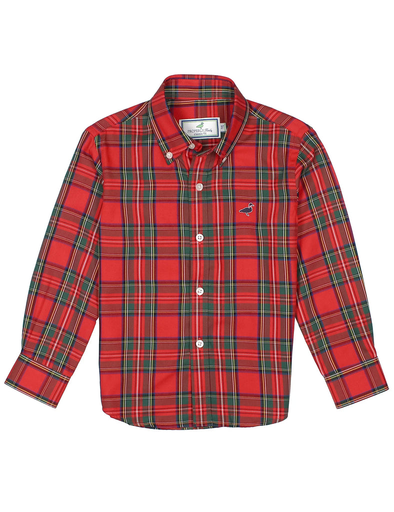 Boys Seasonal Sport Shirt Yuletide